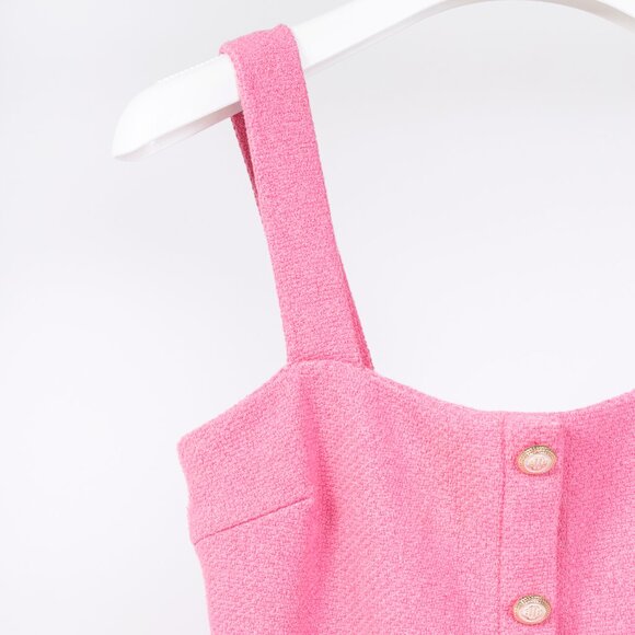 Maje Rose Cotton-Tweed Braided-Trim Wide-Leg Pant Suit - Picture 5 of 16